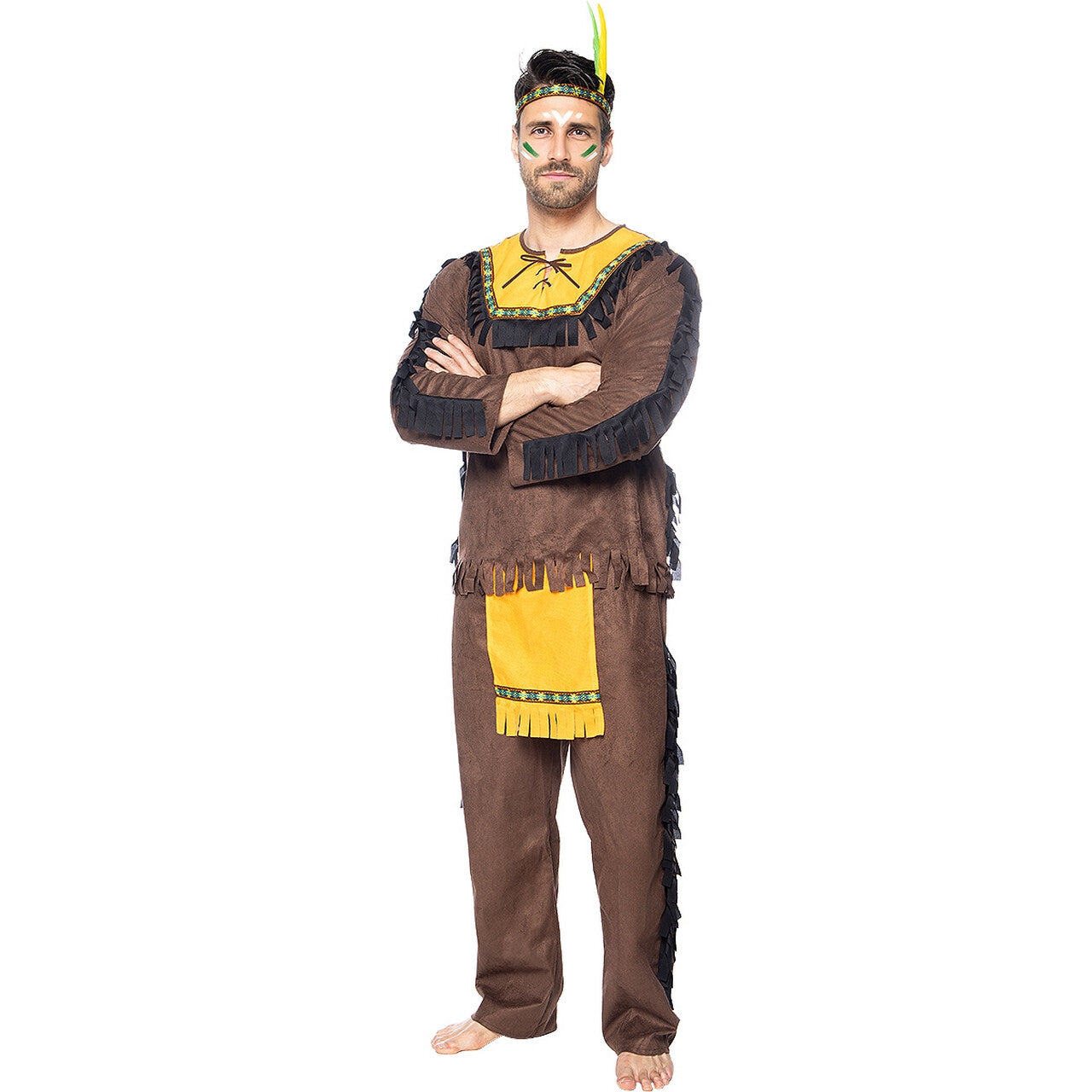 Op deze afbeelding zie je een Kostuums, van het merk Funidelia. Indiaan Sterke Grote Wolf Man Kostuum