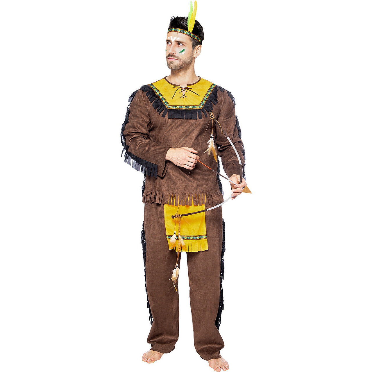 Op deze afbeelding zie je een Kostuums, van het merk Funidelia. Indiaan Sterke Grote Wolf Man Kostuum
