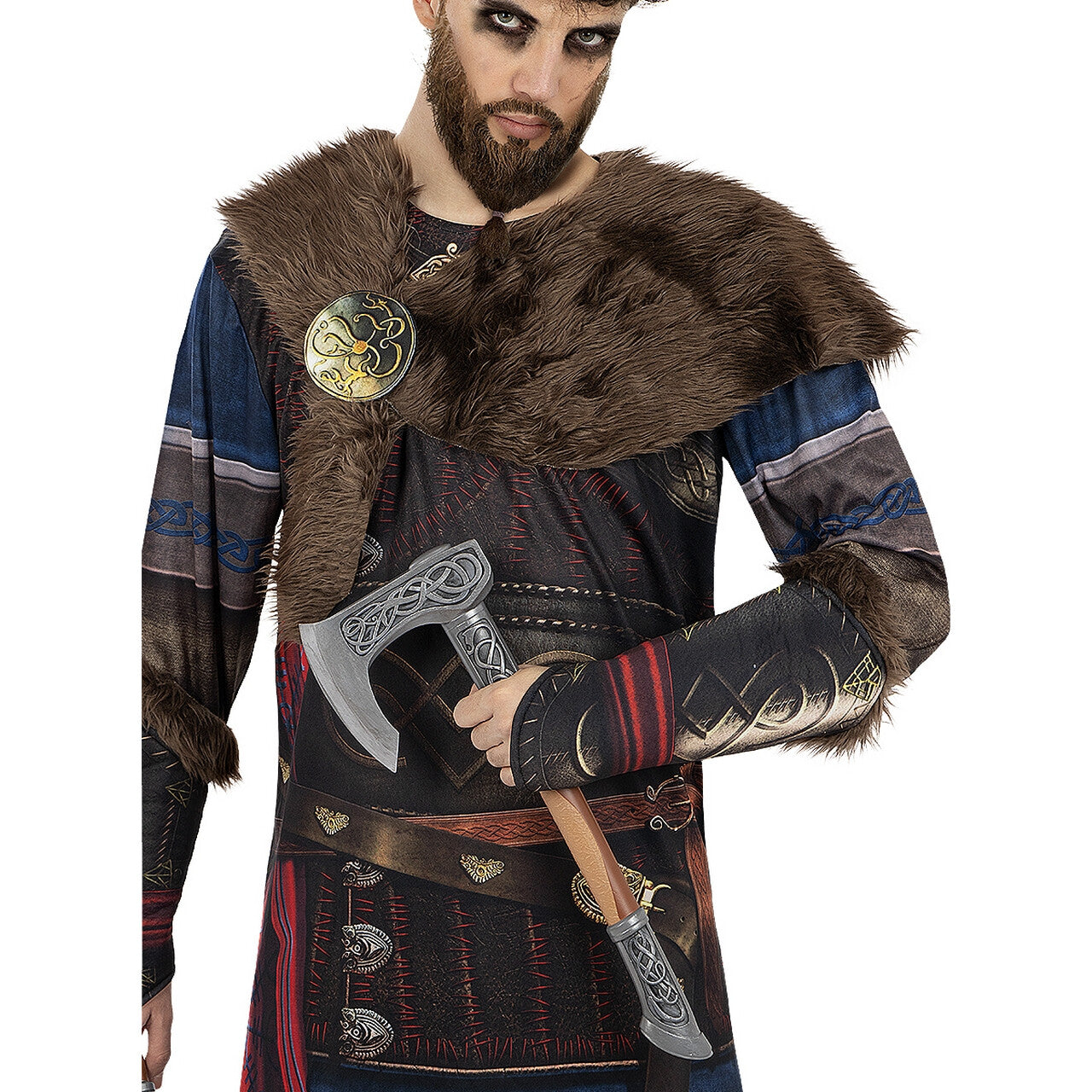 Op deze afbeelding zie je een Kostuums, van het merk Funidelia. Sterke Viking Eivor Assassins Creed Valhalla Man Kostuum
