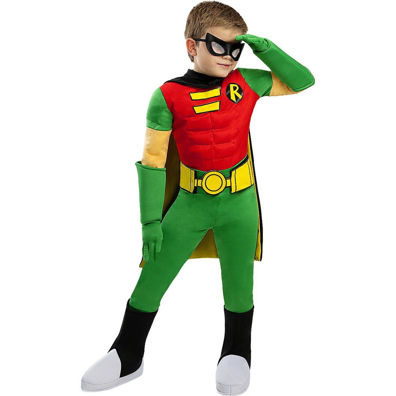 Op deze afbeelding zie je een Kostuums, van het merk Funidelia. Robin Trouwe Vriend Van Batman Jongen Kostuum