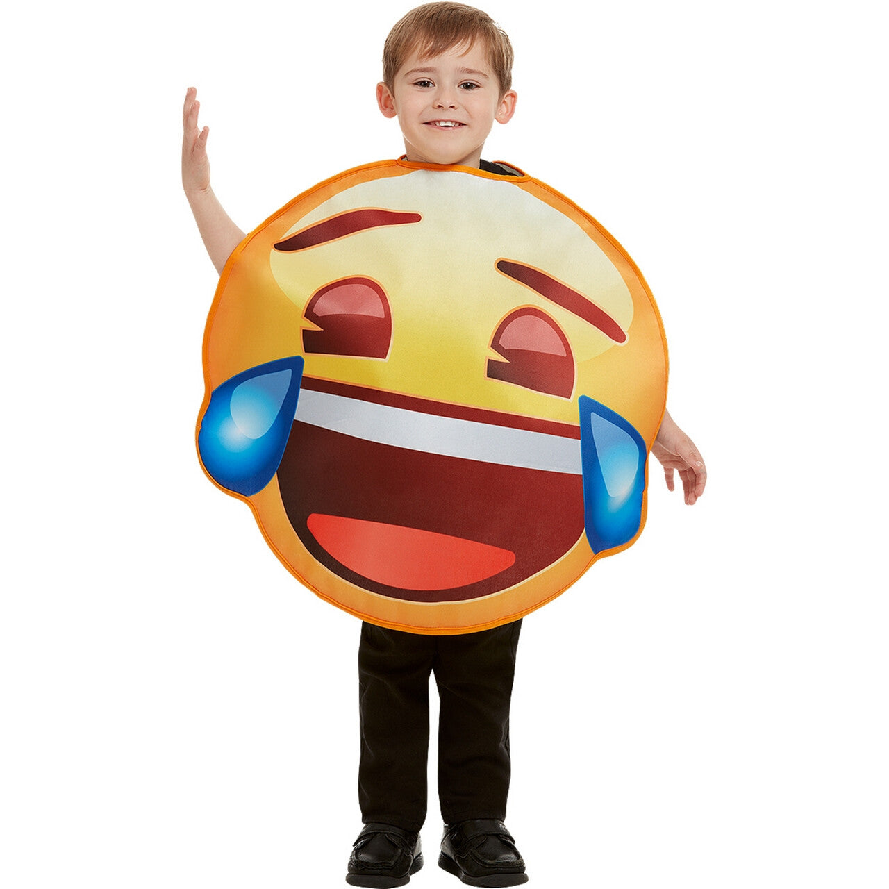 Op deze afbeelding zie je een Kostuums, van het merk Funidelia. Lachen Van Het Huilen Emoji Smiley Kind Kostuum