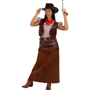Op deze afbeelding zie je een Kostuums, van het merk Funidelia. Wild West Pistol Jane Vrouw Kostuum