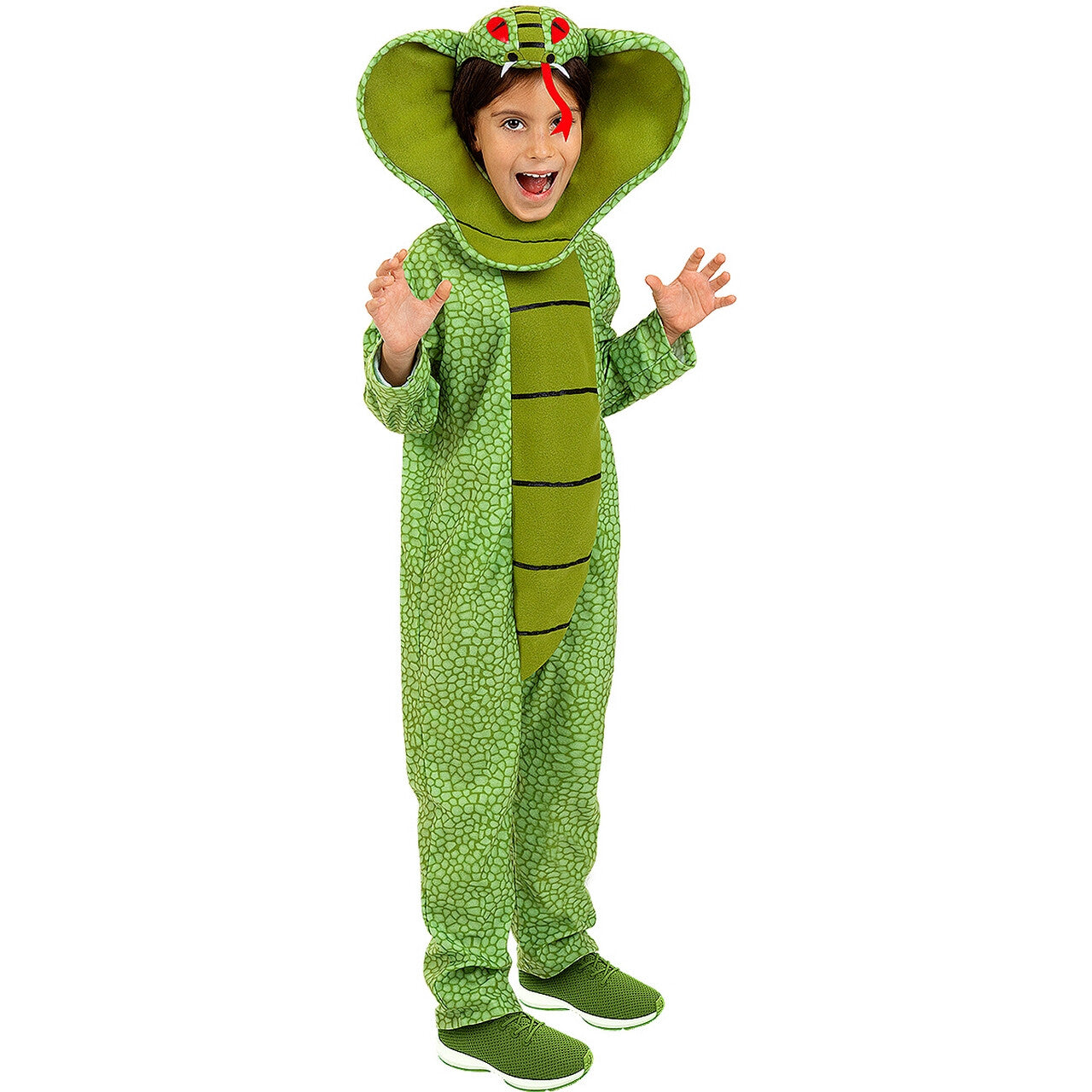 Op deze afbeelding zie je een Kostuums, van het merk Funidelia. Gevaarlijke Corrie Cobra Kind Kind Kostuum