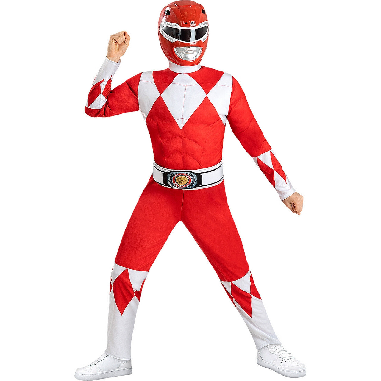 Op deze afbeelding zie je een Kostuums, van het merk Funidelia. Power Ranger™ Jason Rood Kind Kind Kostuum