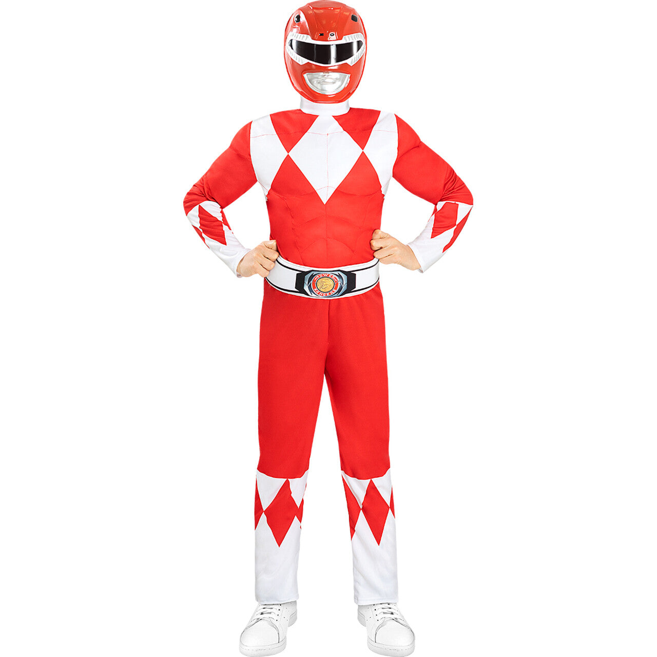Op deze afbeelding zie je een Kostuums, van het merk Funidelia. Power Ranger™ Jason Rood Kind Kind Kostuum
