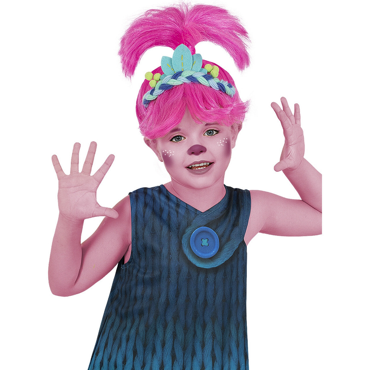 Op deze afbeelding zie je een Accessoires, van het merk Funidelia. Poppy Trolls 3 Pruik