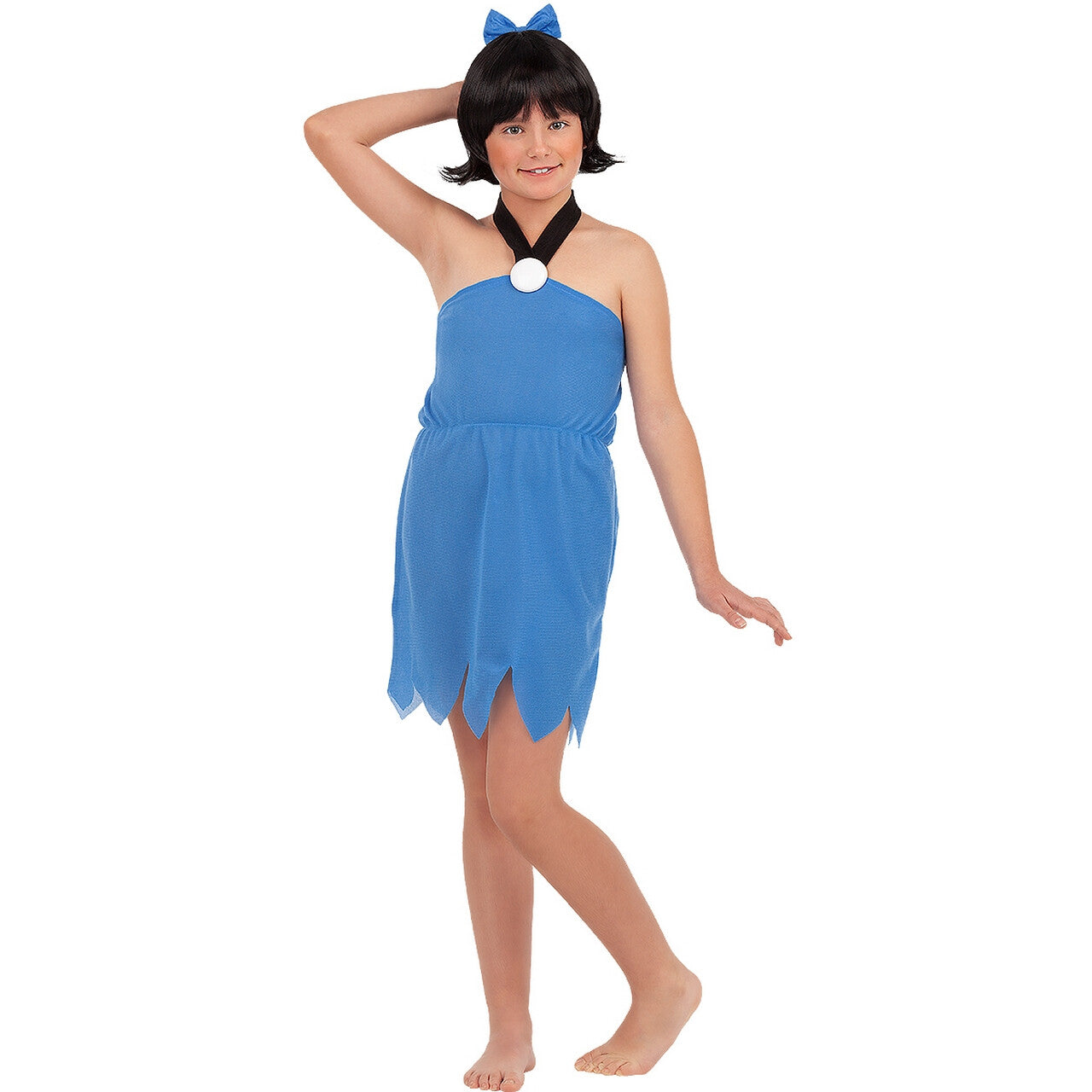 Op deze afbeelding zie je een Kostuums, van het merk Funidelia. Betty Rubble The Flintstones™ Meisje Kostuum