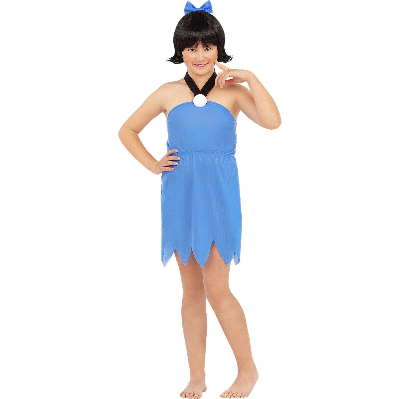 Op deze afbeelding zie je een Kostuums, van het merk Funidelia. Betty Rubble The Flintstones™ Meisje Kostuum