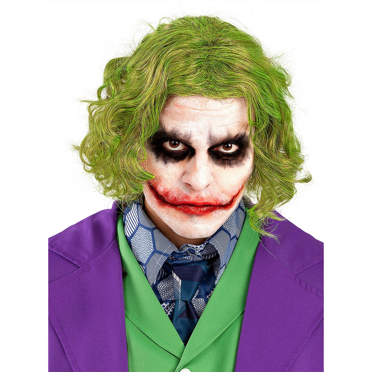 Op deze afbeelding zie je een Accessoires, van het merk Funidelia. Groen Pruik The Joker Voor Mannen - The Dark Knight Edition