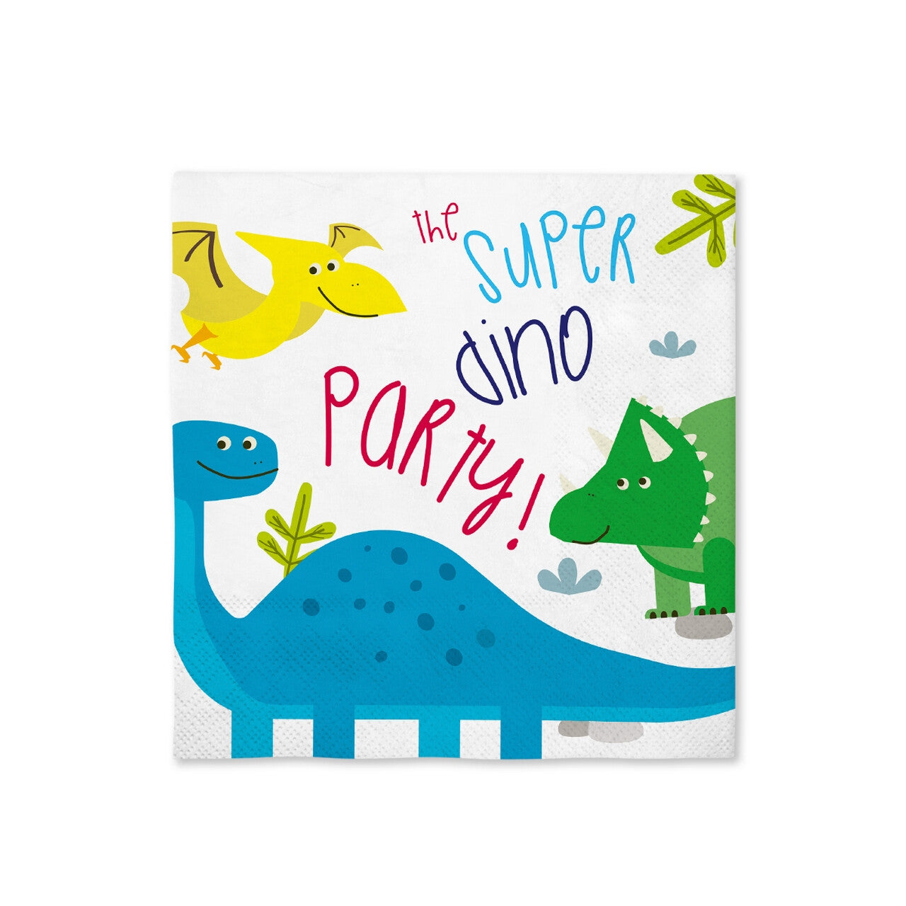 Op deze afbeelding zie je een Decoratie, van het merk Funidelia. 16 Servetten Grappige Dinos 33x33cm