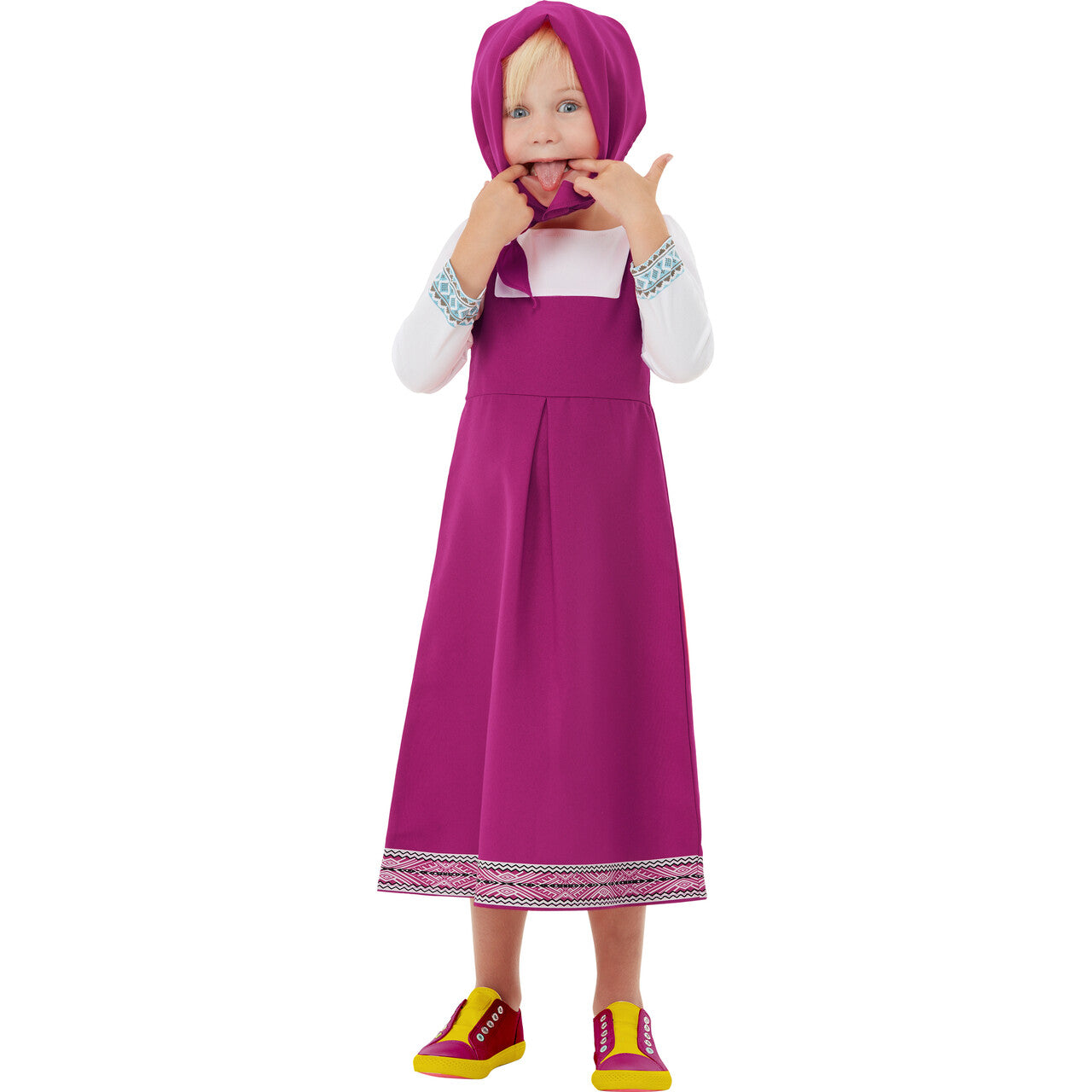 Op deze afbeelding zie je een Kostuums, van het merk Funidelia. Masha En De Beer Kind Meisje Kostuum