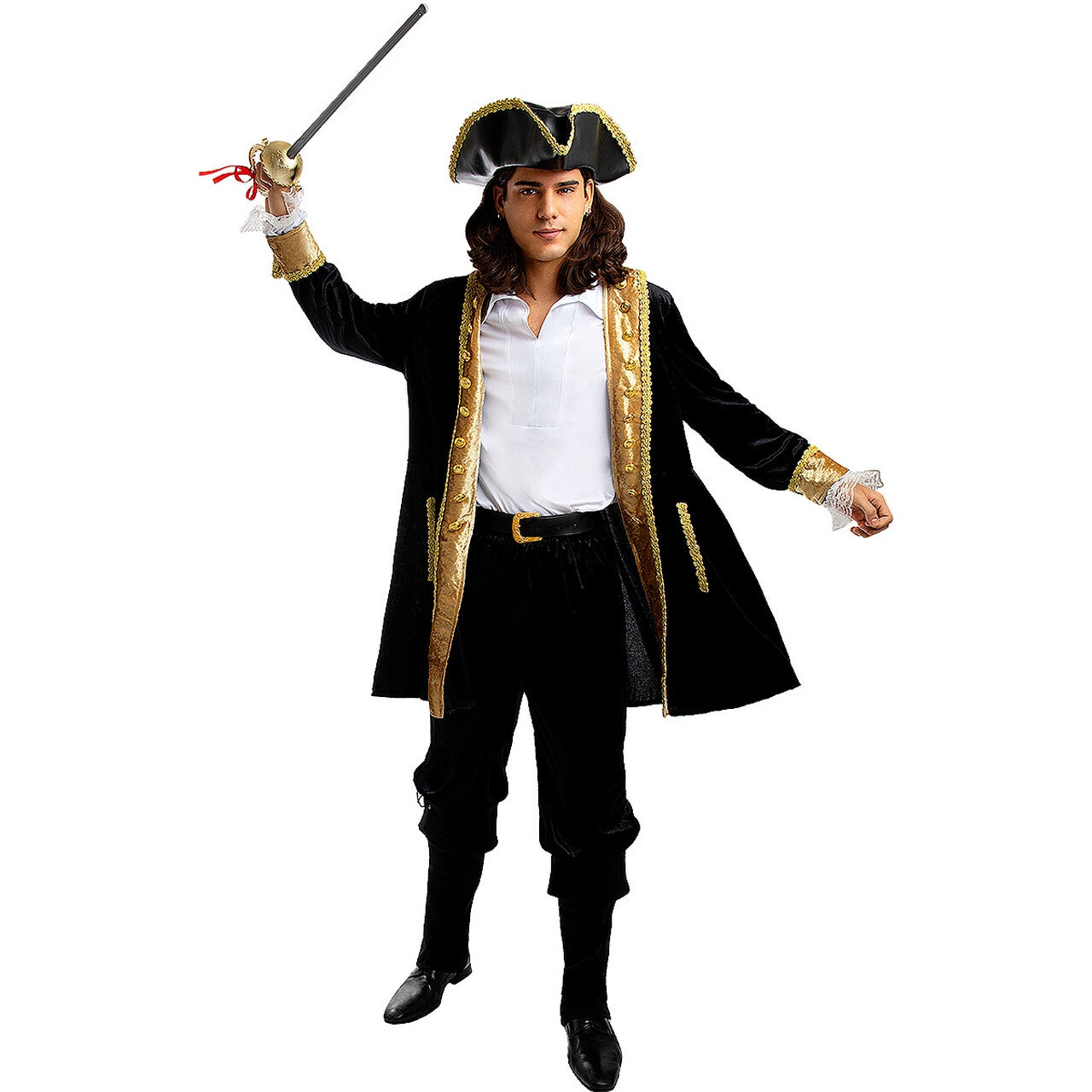 Op deze afbeelding zie je een Kostuums, van het merk Funidelia. Deluxe Piraat Veroveraar Van Groot Oceanië Man Kostuum
