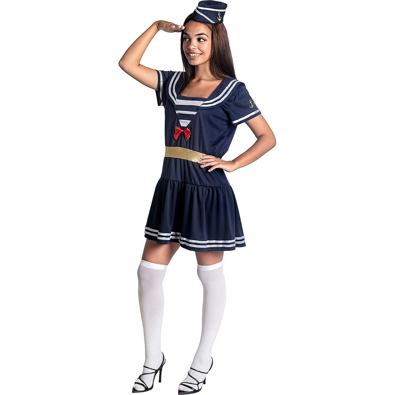 Op deze afbeelding zie je een Kostuums, van het merk Funidelia. Alle Hens Aan Dek Matroos Vrouw Kostuum