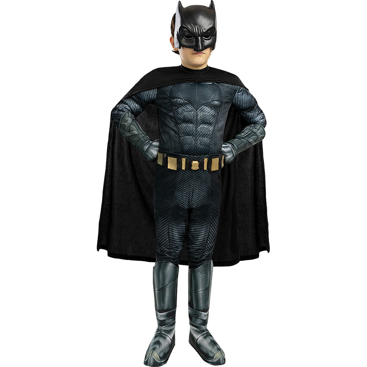 Op deze afbeelding zie je een Kostuums, van het merk Funidelia. Deluxe Batman™ Justice League™ Kind Jongen Kostuum