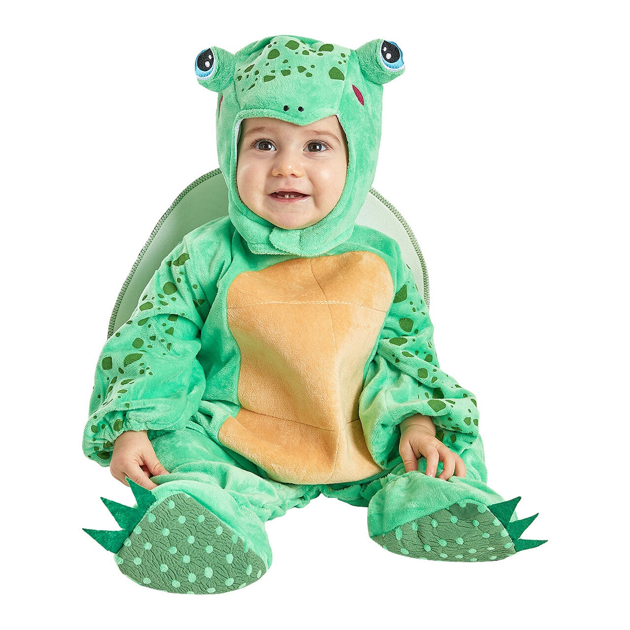 Op deze afbeelding zie je een Kostuums, van het merk Funidelia. Baby Schildpad Sjakie Kind Kostuum