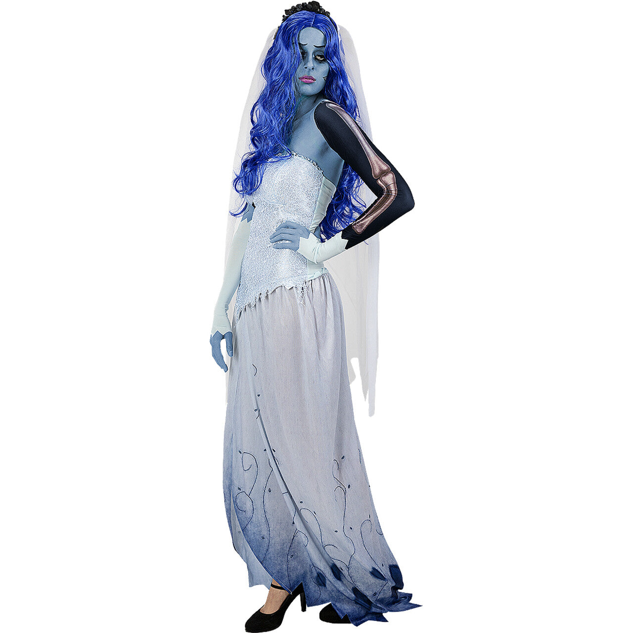 Op deze afbeelding zie je een Kostuums, van het merk Funidelia. Dode-Lijk Bruid Corpse Bride Vrouw Kostuum