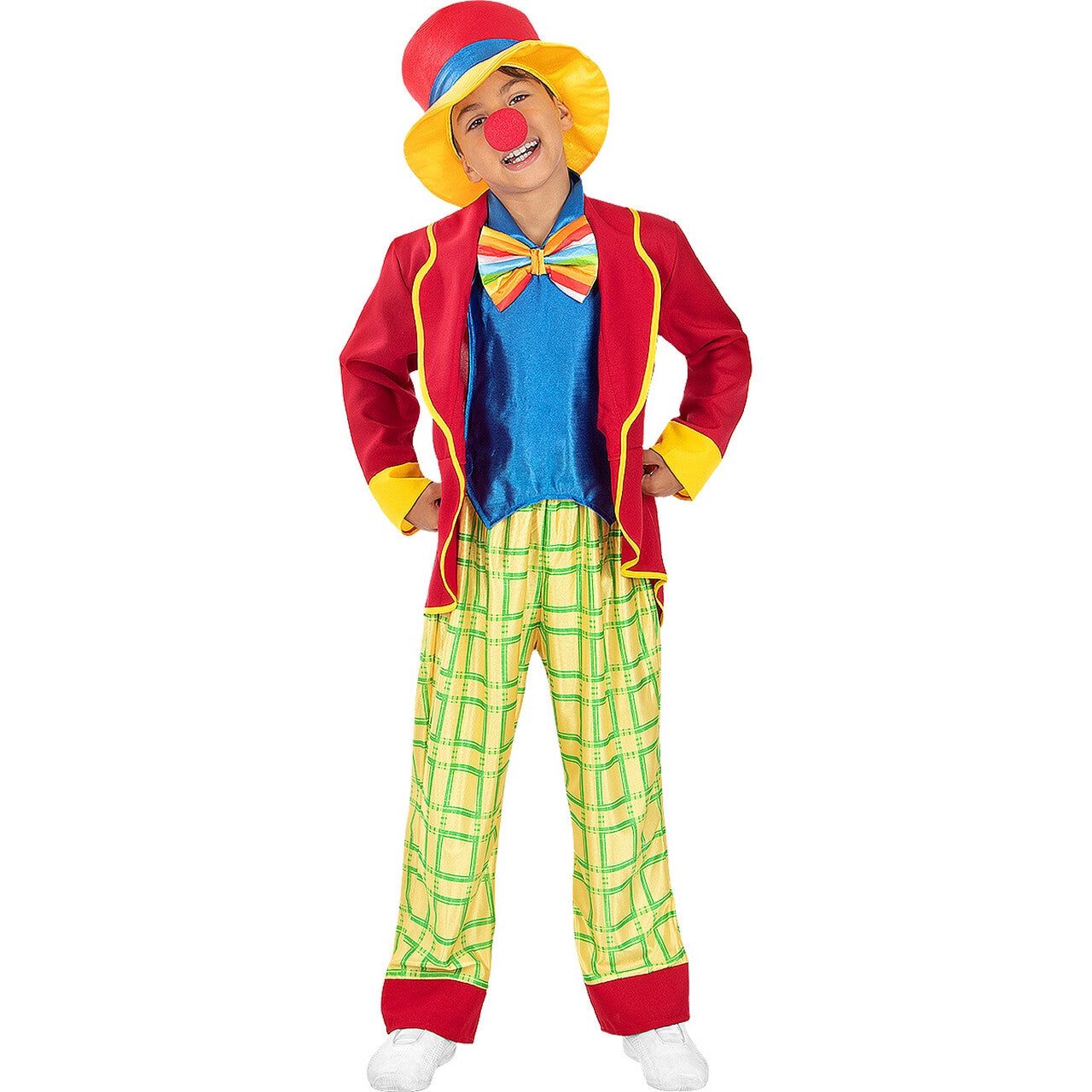 Op deze afbeelding zie je een Kostuums, van het merk Funidelia. Jolly De Vrolijke Clown Jongen Kostuum