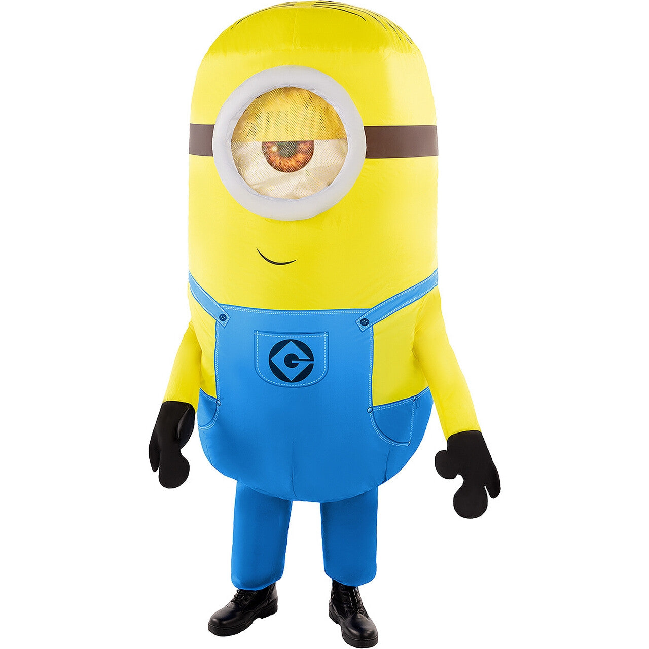 Op deze afbeelding zie je een Kostuums, van het merk Funidelia. Opblaasbare Minion Stuart Kostuum