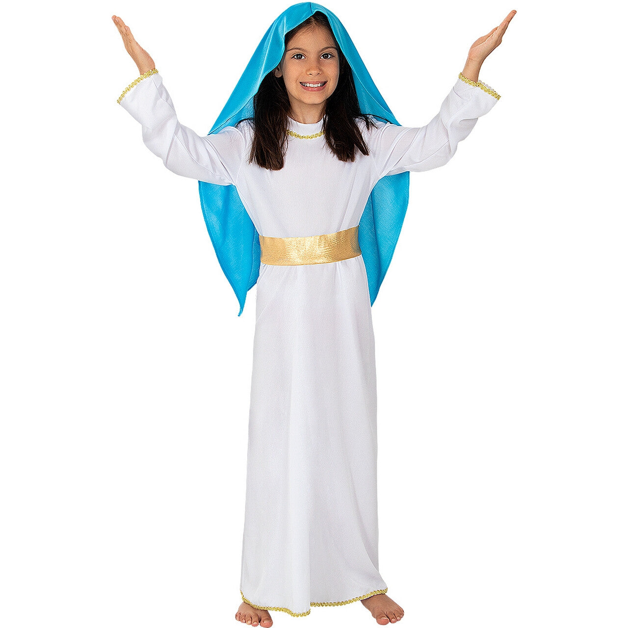 Op deze afbeelding zie je een Kostuums, van het merk Funidelia. Heilige Maagd Maria Meisje Kostuum