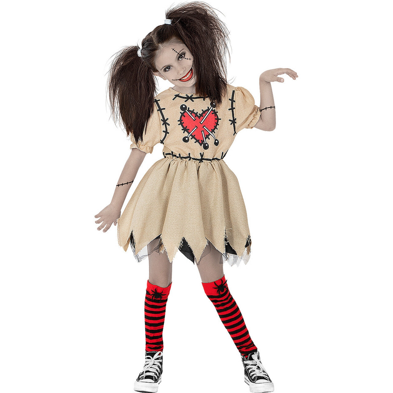 Op deze afbeelding zie je een Kostuums, van het merk Funidelia. Voodoo Pop Meisje Kostuum