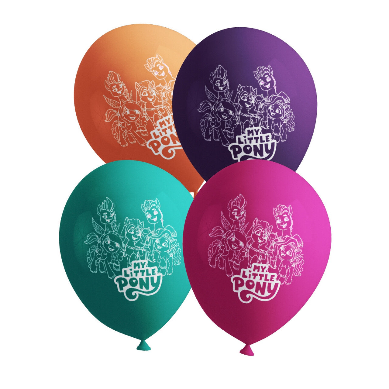Op deze afbeelding zie je een Decoratie, van het merk Funidelia. Latex Ballonnen My Little Pony 8 Stuks