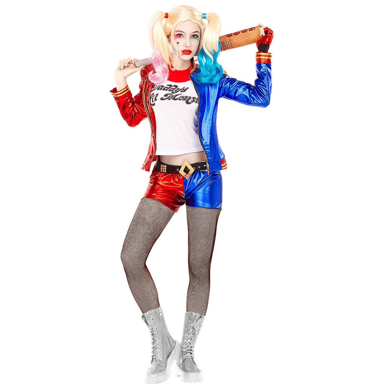 Op deze afbeelding zie je een Kostuums, van het merk Funidelia. Super Lovely Harley Quinn Suicide Squad Vrouw Kostuum