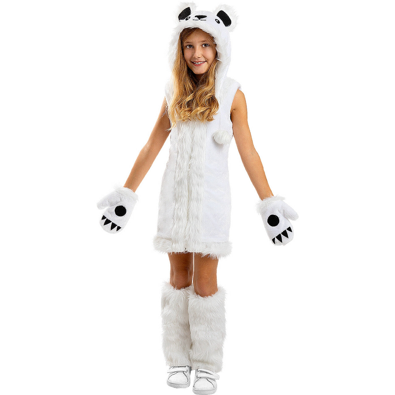 Op deze afbeelding zie je een Kostuums, van het merk Funidelia. Warm IJsbeertje Snowy Kind Meisje Kostuum