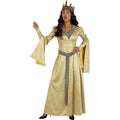 Deluxe Gouden Koningin Lady Guinevere Vrouw Kostuum