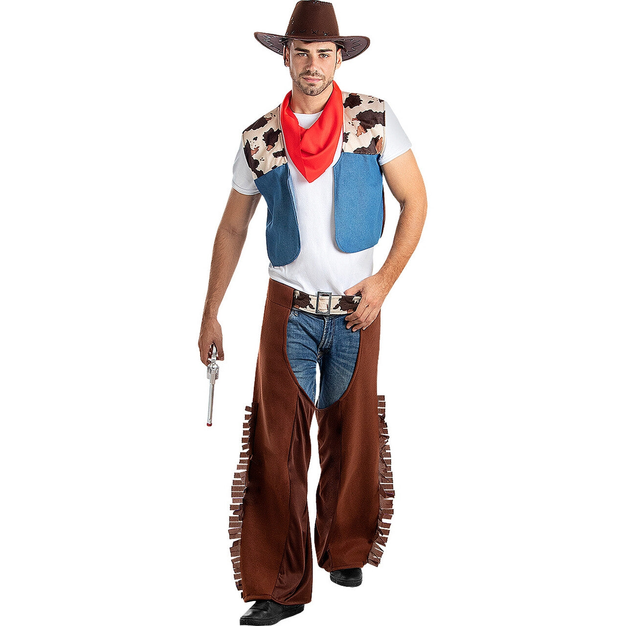 Op deze afbeelding zie je een Kostuums, van het merk Funidelia. Cowboy Billy De Boomer Man Kostuum