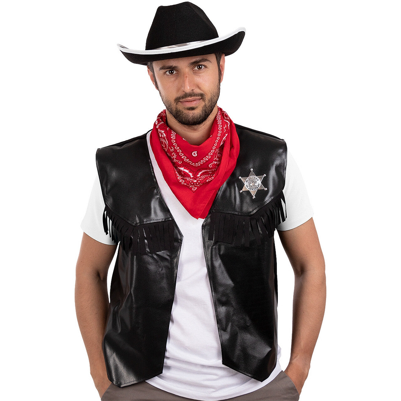 Op deze afbeelding zie je een Accessoires, van het merk Funidelia. Boeren Cowboy Sjaal Bandana Rood
