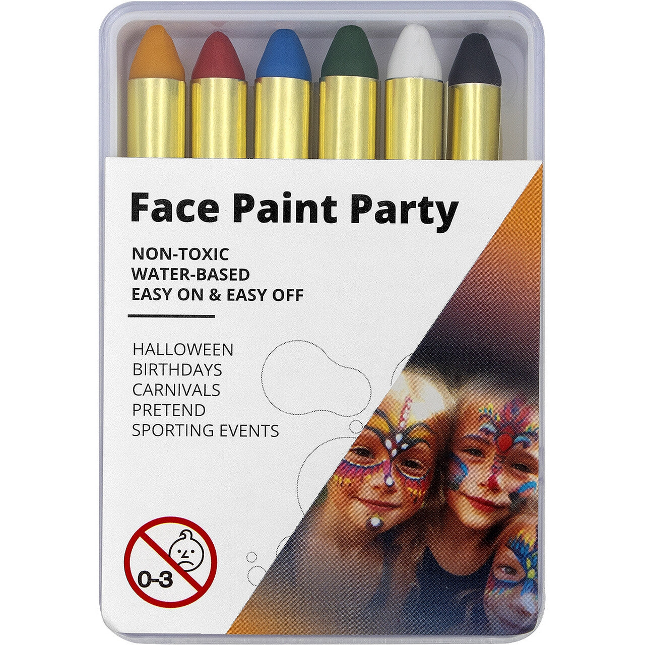 Op deze afbeelding zie je een Accessoires, van het merk Funidelia. Handige Snelle Schminkset 6 Kleuren