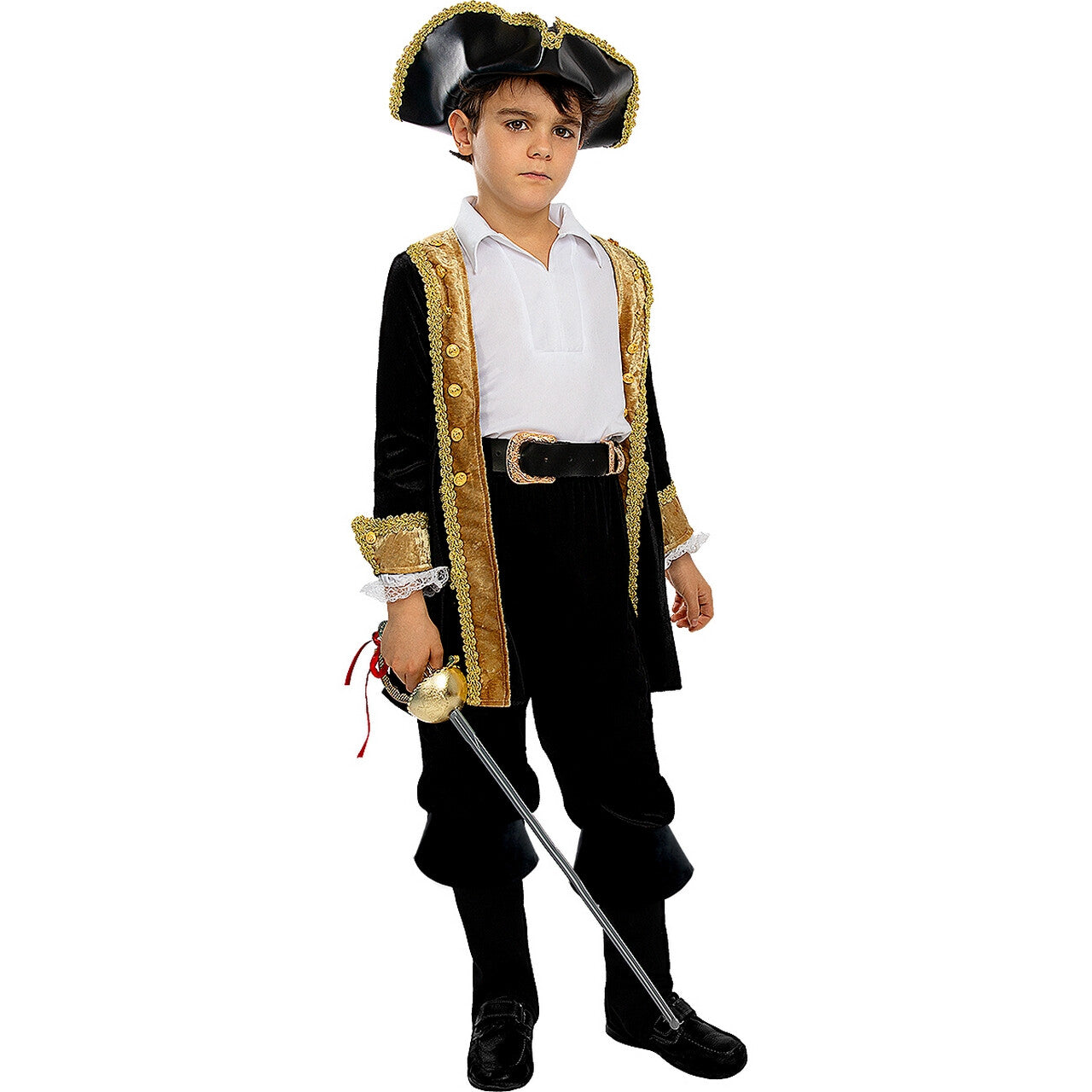 Op deze afbeelding zie je een Kostuums, van het merk Funidelia. Deluxe Piraat Schrik Van Het Wilde Water Jongen Kostuum