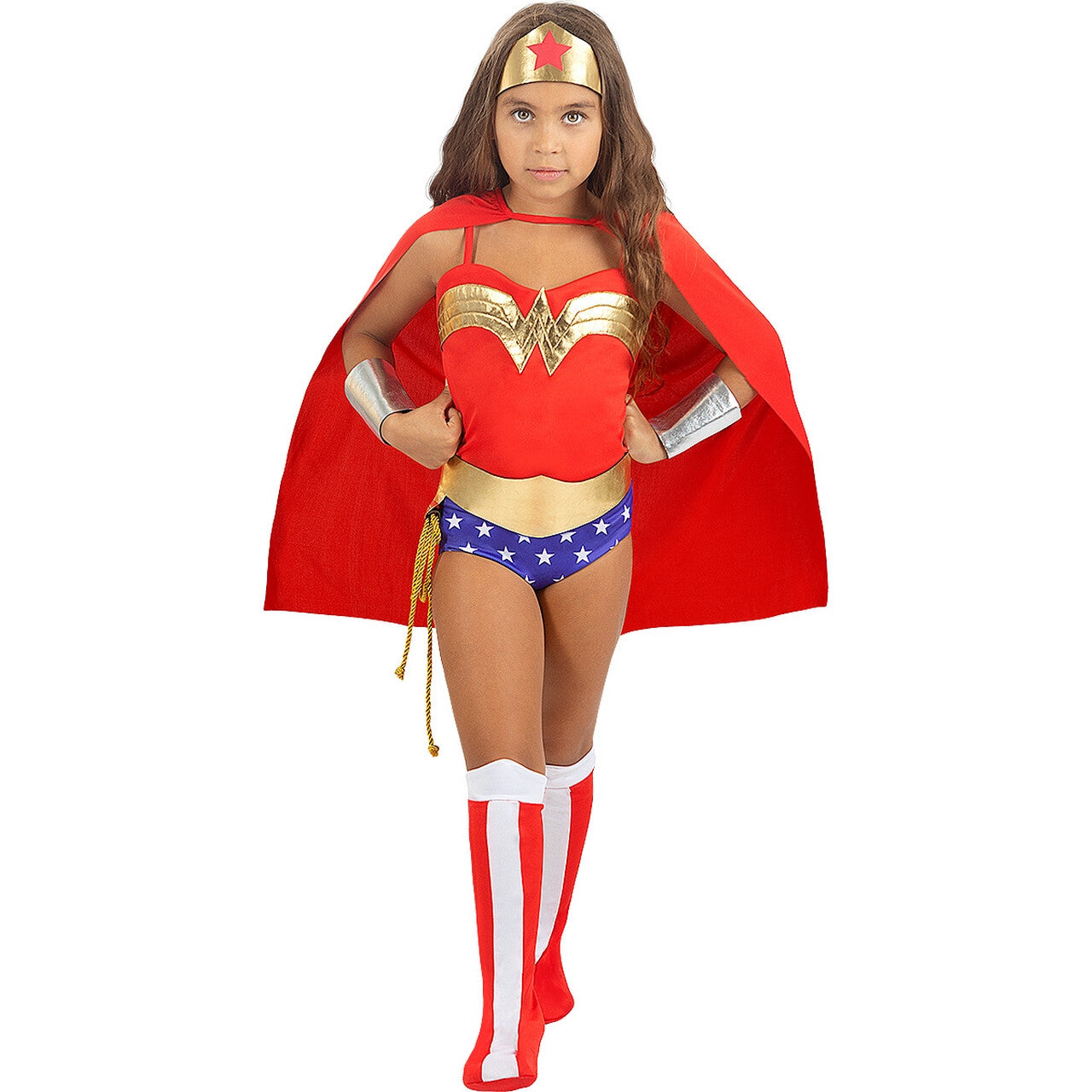 Op deze afbeelding zie je een Kostuums, van het merk Funidelia. Classic Wonder Woman Meisje Kostuum