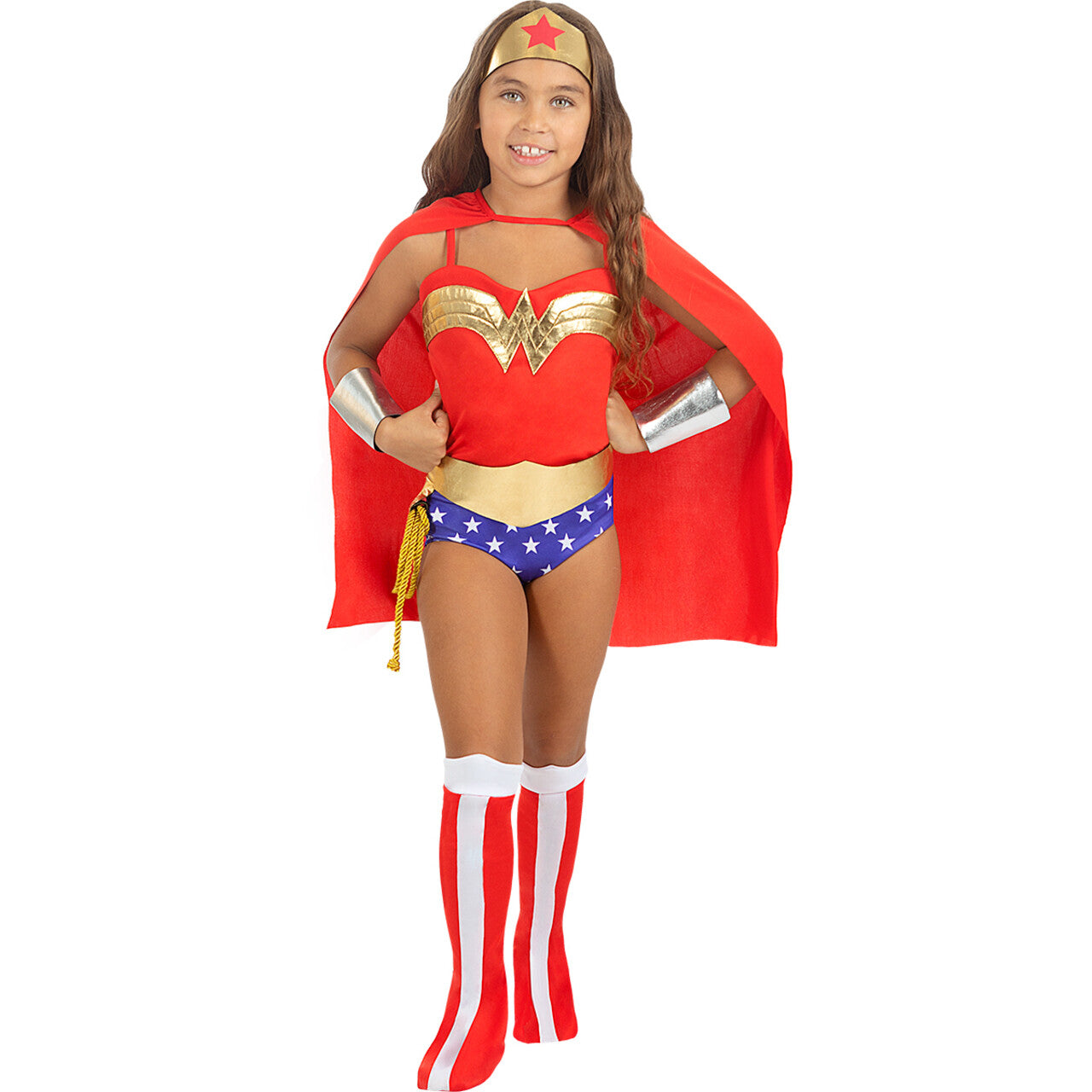 Op deze afbeelding zie je een Kostuums, van het merk Funidelia. Classic Wonder Woman Meisje Kostuum