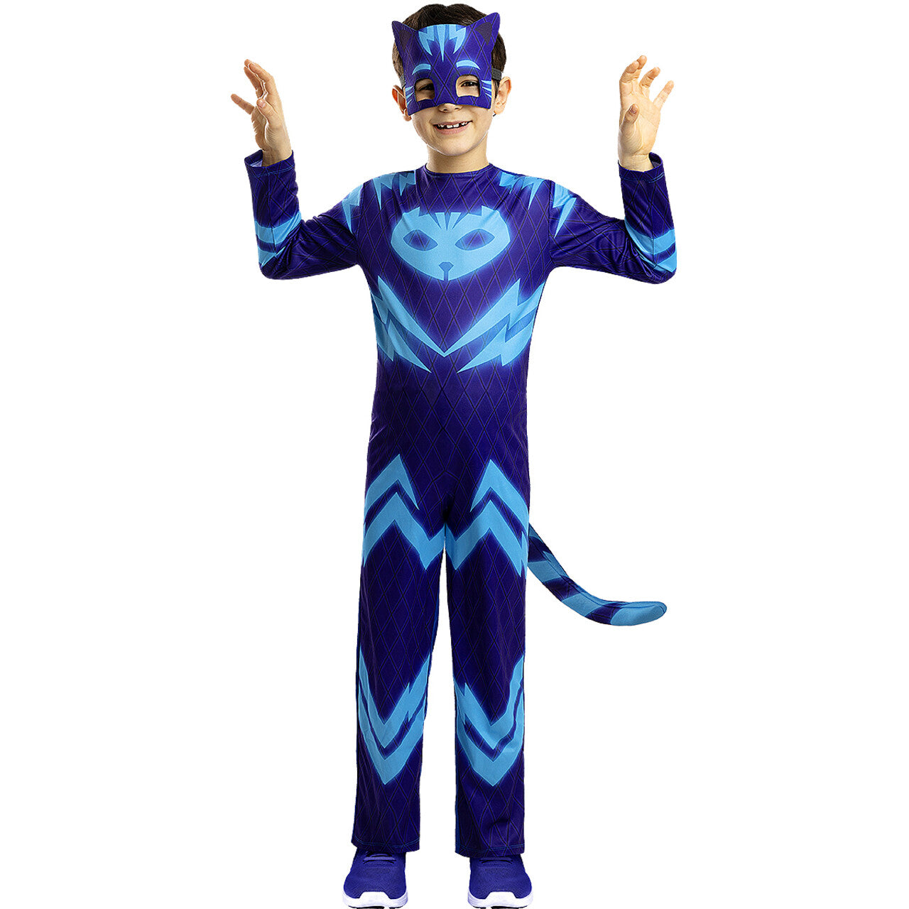 Op deze afbeelding zie je een Kostuums, van het merk Funidelia. Pj Masks De Blauwe Catboy Kind Kind Kostuum