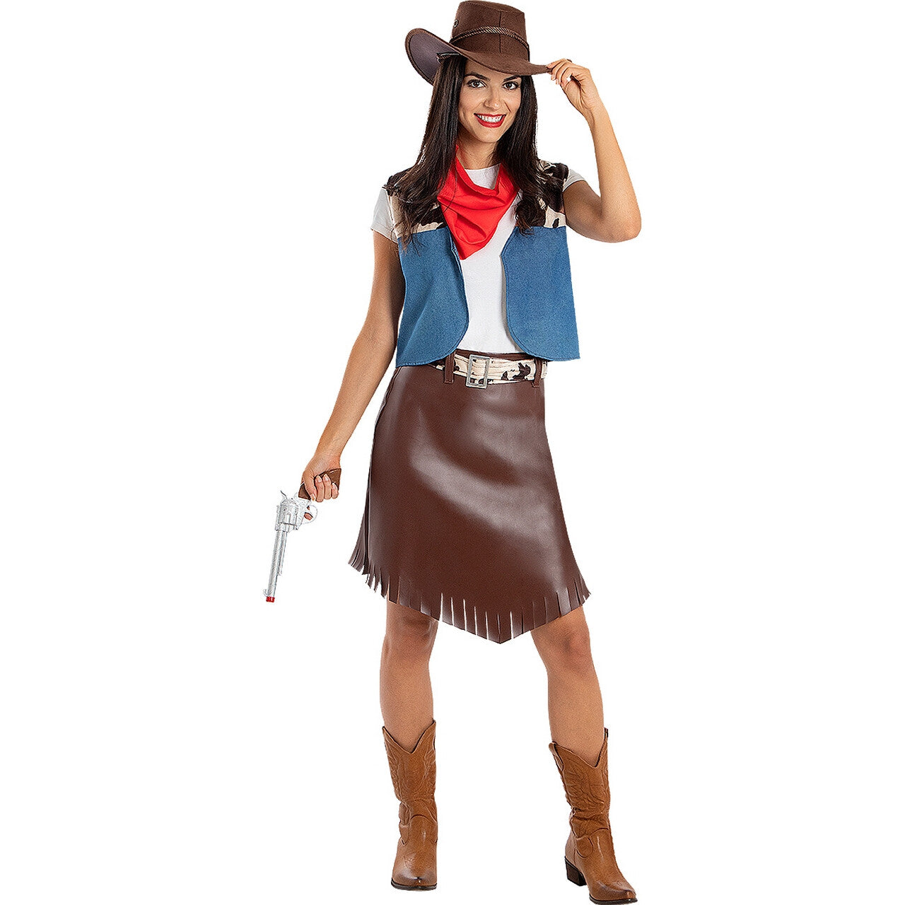 Op deze afbeelding zie je een Kostuums, van het merk Funidelia. Cowgirl Ruth Rodeo Vrouw Kostuum