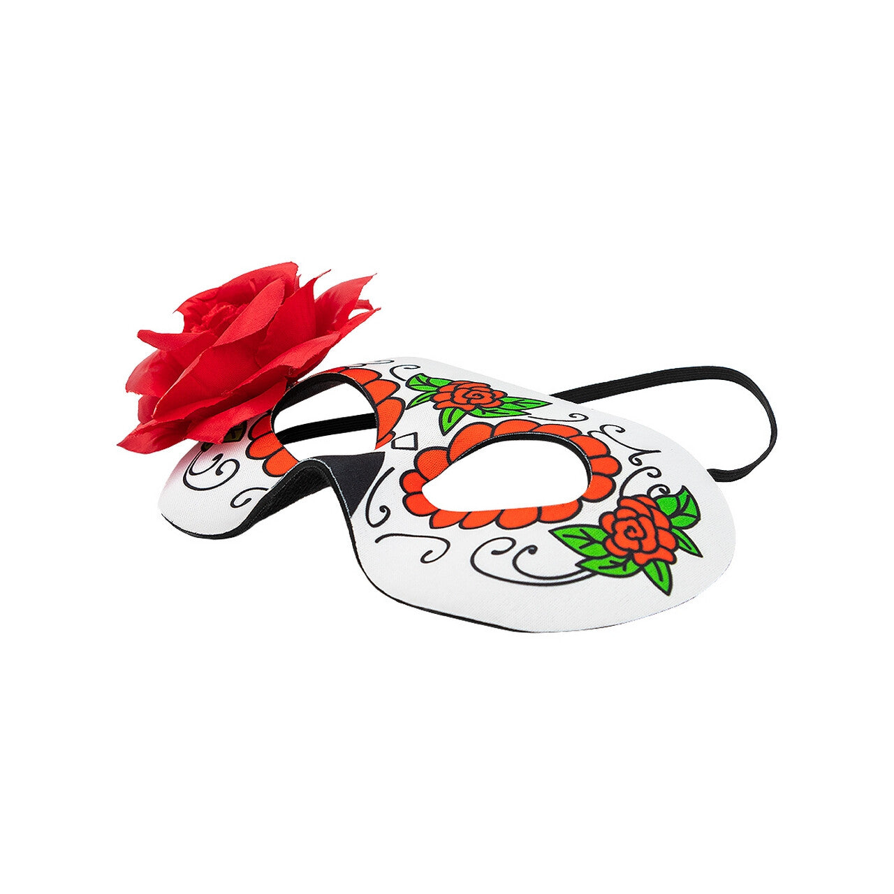 Op deze afbeelding zie je een Accessoires, van het merk Funidelia. Dag Van De Doden Oogmasker Catarina Flower
