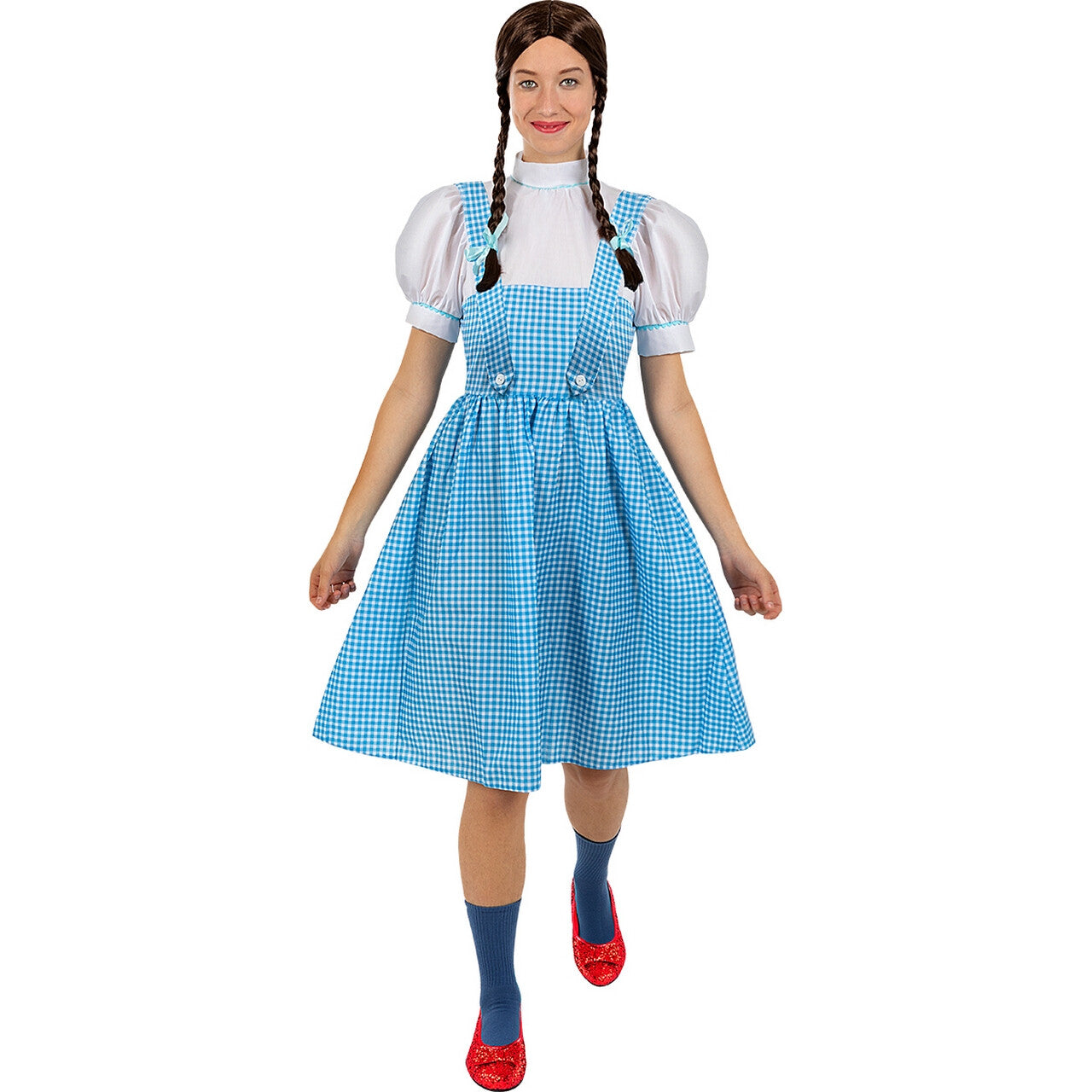 Op deze afbeelding zie je een Kostuums, van het merk Funidelia. Dorothy Drie Keer Klikken The Wizard Of Oz Vrouw Kostuum