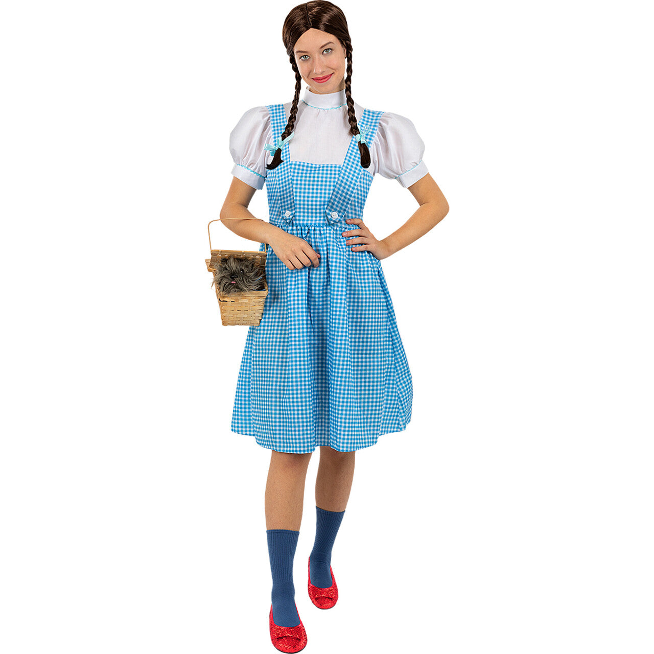 Op deze afbeelding zie je een Kostuums, van het merk Funidelia. Dorothy Drie Keer Klikken The Wizard Of Oz Vrouw Kostuum
