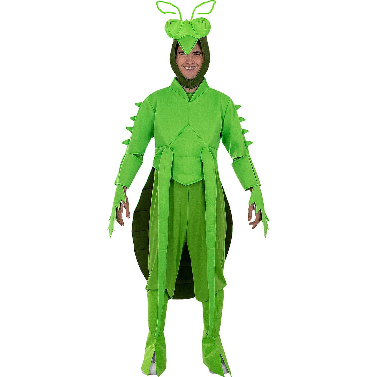 Op deze afbeelding zie je een Kostuums, van het merk Funidelia. Knalgroene Sprinkhaan Tjirpende Krekel Kostuum