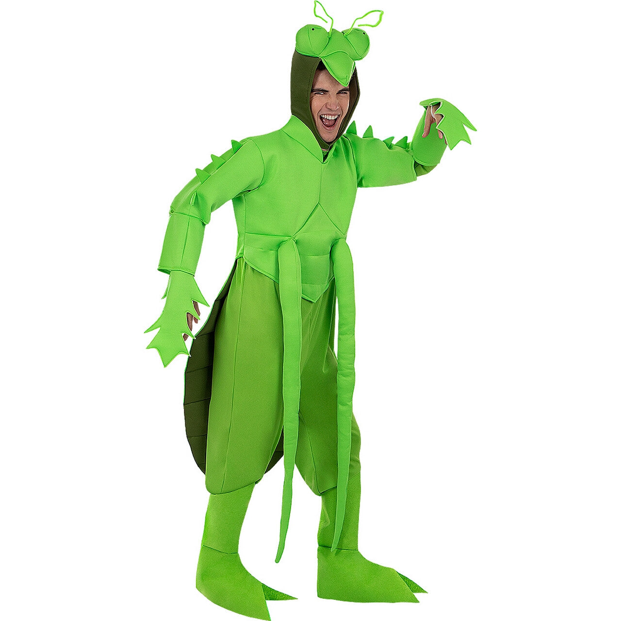 Op deze afbeelding zie je een Kostuums, van het merk Funidelia. Knalgroene Sprinkhaan Tjirpende Krekel Kostuum