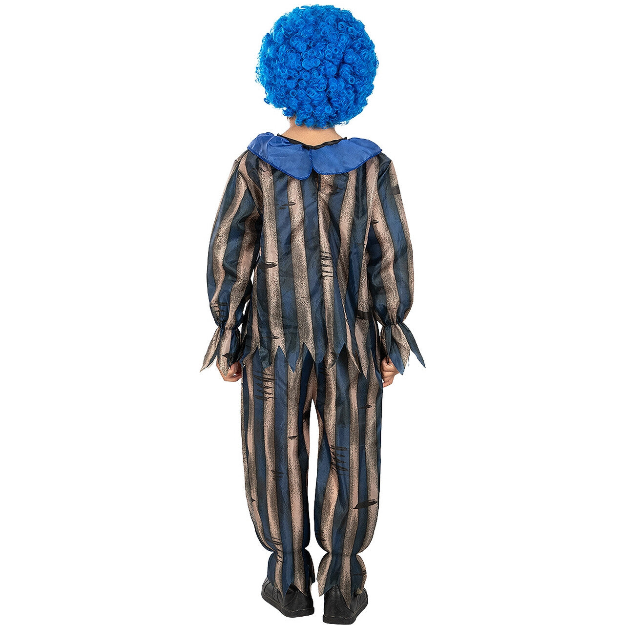 Op deze afbeelding zie je een Kostuums, van het merk Funidelia. Evil Blue Clown Jongen Kostuum