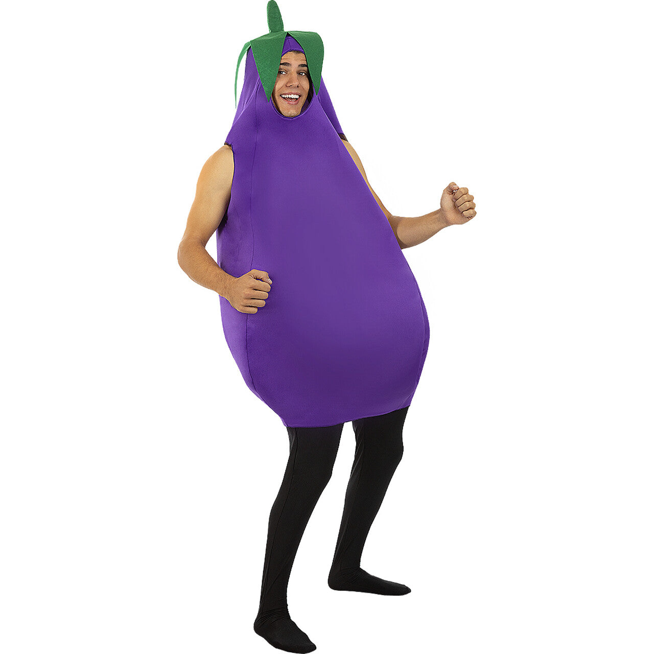 Op deze afbeelding zie je een Kostuums, van het merk Funidelia. Paarse Gezonde Aubergine Kostuum