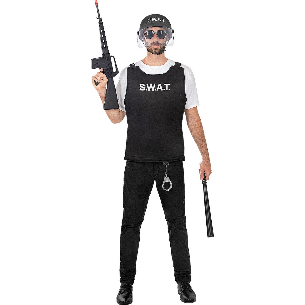 Op deze afbeelding zie je een Kostuums, van het merk Funidelia. Swat Bescherming Vest