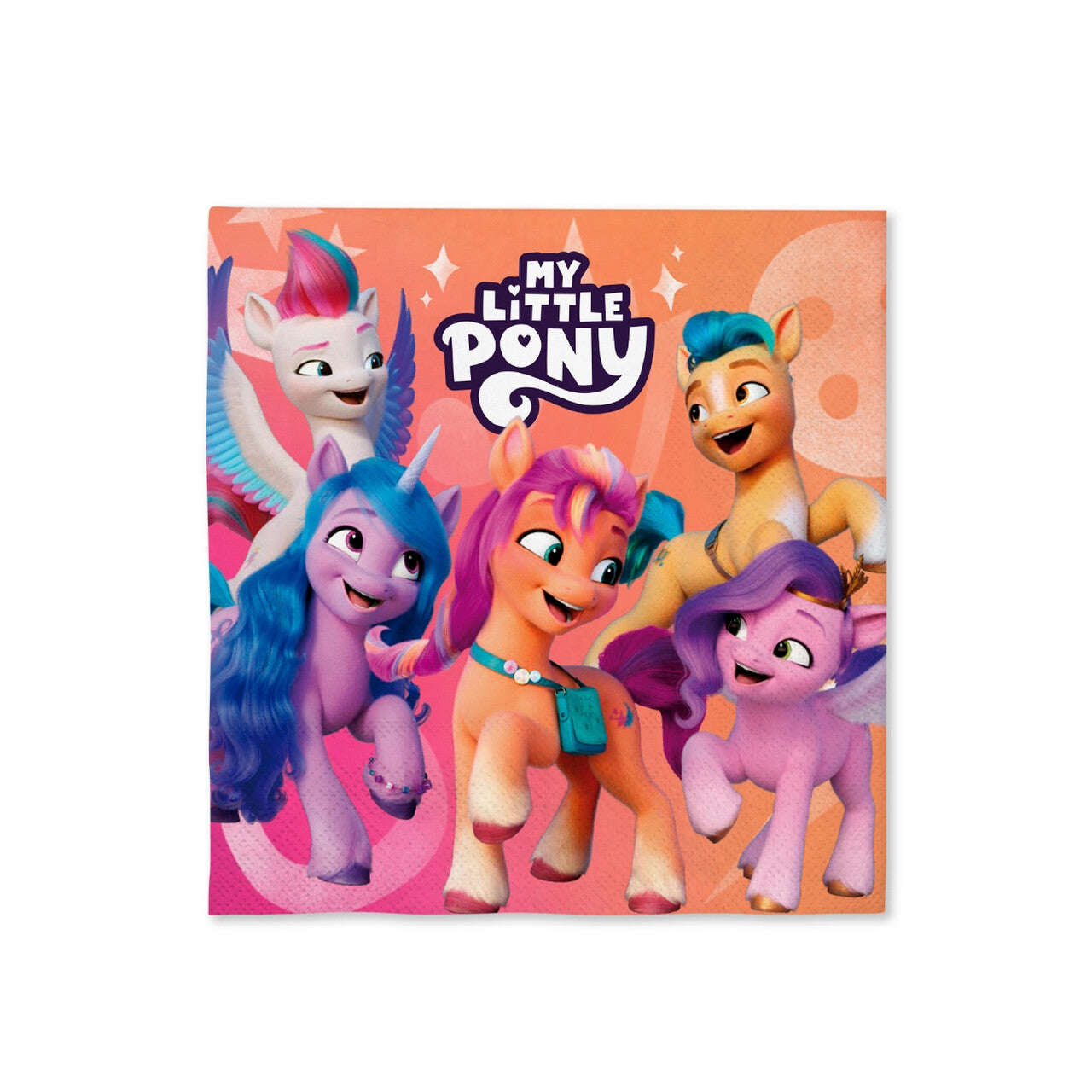 Op deze afbeelding zie je een Decoratie, van het merk Funidelia. 16 Servetten My Little Pony 33 X 33cm