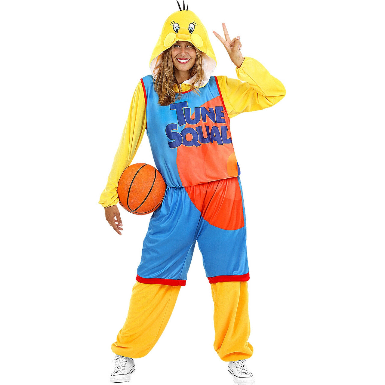 Op deze afbeelding zie je een Kostuums, van het merk Funidelia. Tweety Space Jam Looney Tunes Kostuum