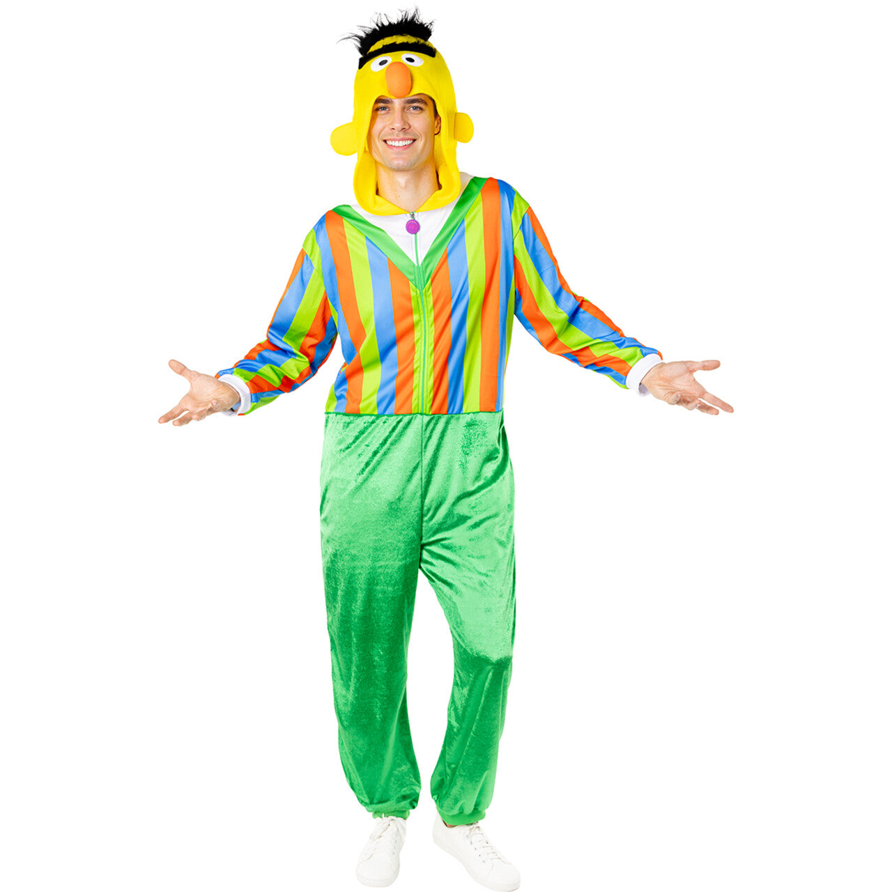 Op deze afbeelding zie je een Kostuums, van het merk Funidelia. Bert Kostuum - Sesamstraat™ - Bert En Ernie™