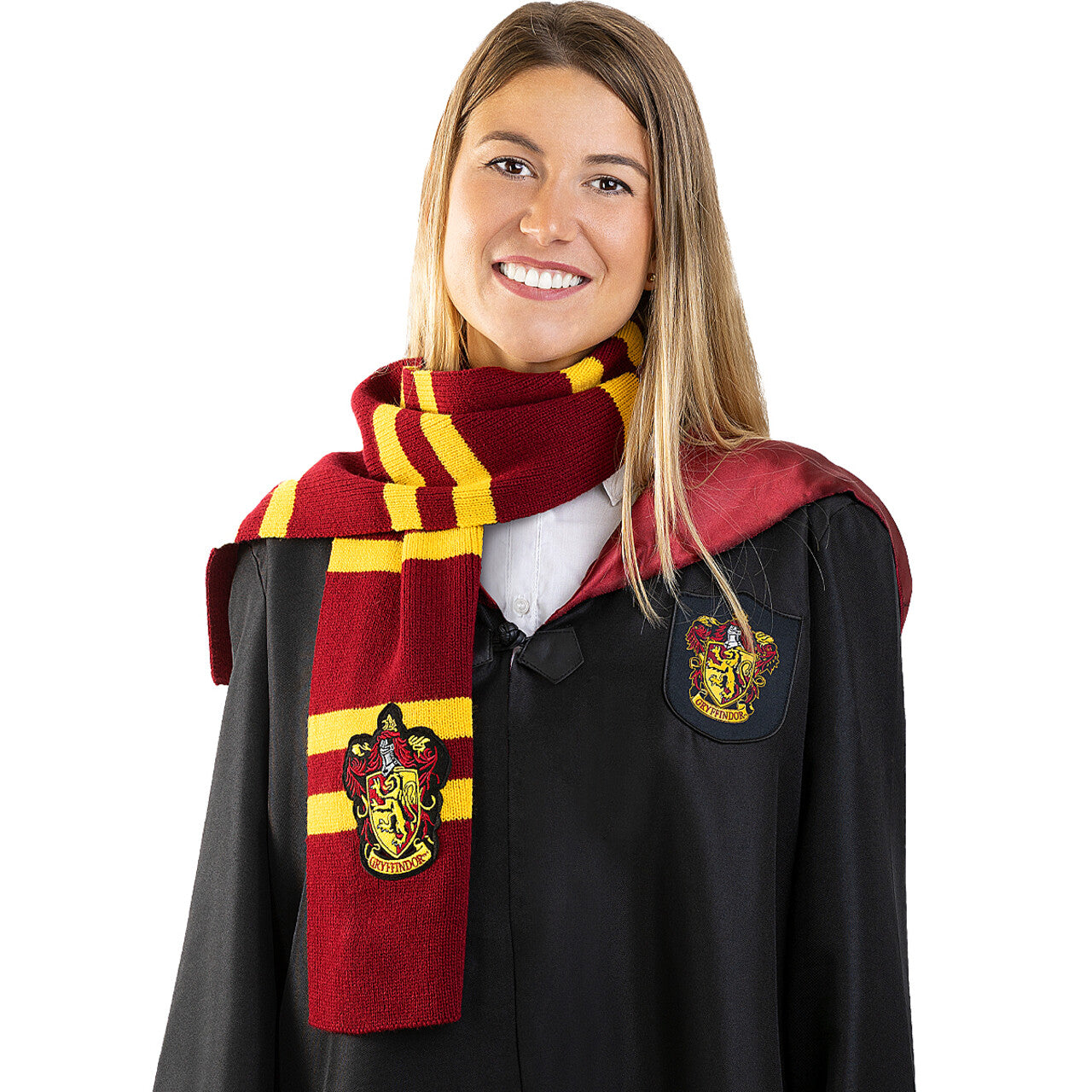Op deze afbeelding zie je een Accessoires, van het merk Funidelia. Rode Gryffindor Sjaal Harry Potter