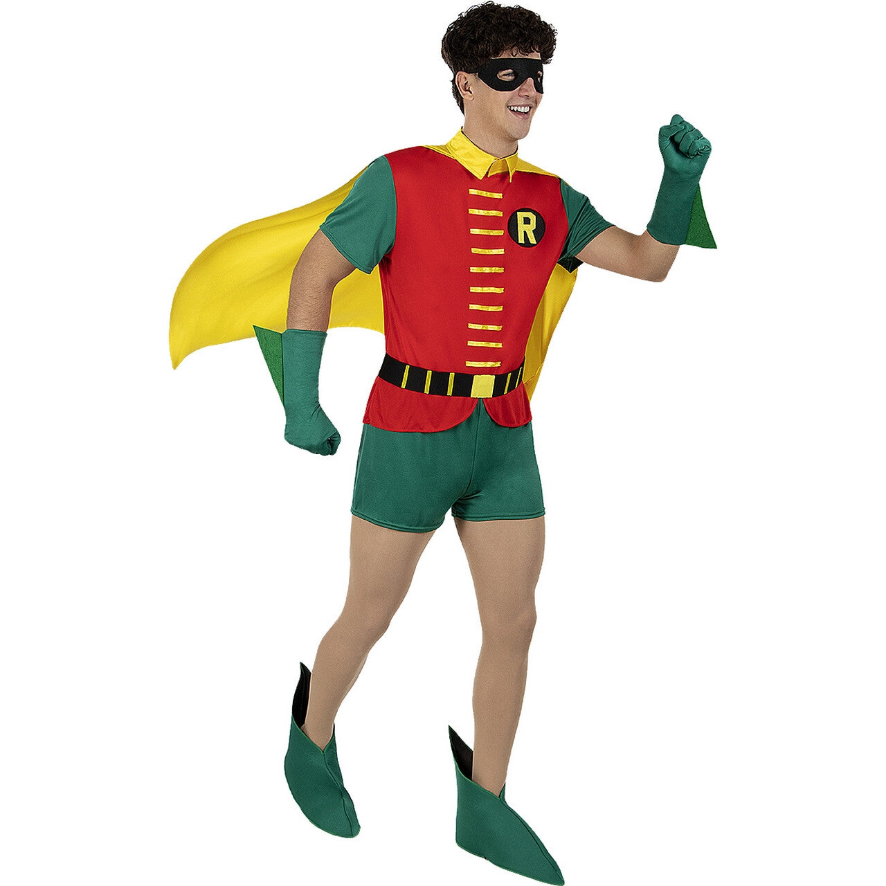 Op deze afbeelding zie je een Kostuums, van het merk Funidelia. 1966 Robin De Heldhaftige Teenager Man Kostuum