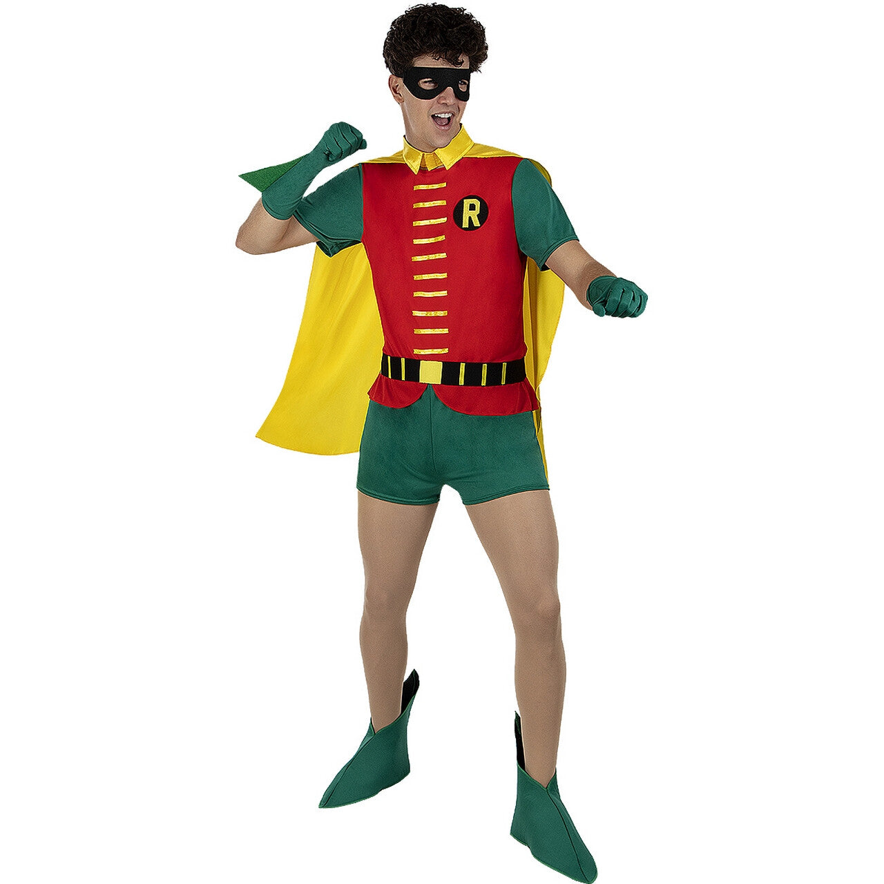 Op deze afbeelding zie je een Kostuums, van het merk Funidelia. 1966 Robin De Heldhaftige Teenager Man Kostuum
